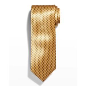 Brioni Men's Silk Micro Print Tie - RED GREY