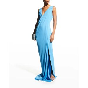 Alberta Ferretti Strappy Draped Wrap Gown - Size: 40 IT (4 US) - LIGHT BLUE