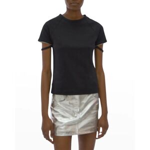 Helmut Lang Zip Sleeve Tee - Size: SMALL - BLK