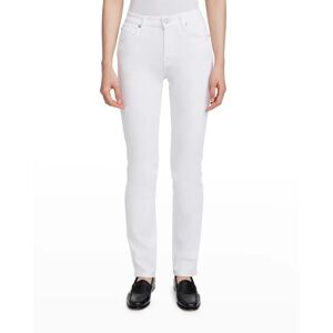 7 For All Mankind Kimmie Straight Skinny Stretch Jeans - Size: 24 - LUXE WHITE