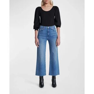 7 For All Mankind Alexa Cropped Wide-Leg Ankle Jeans - Size: 31 - DOLCE