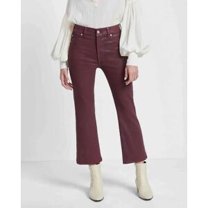 7 For All Mankind The Slim Kick Coated Flared Ankle Jeans - Size: 30 - COATED RUBY RUST