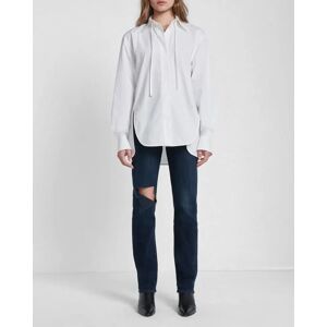 7 For All Mankind Classic Button-Front Top - Size: X-SMALL - OPTIC WHT