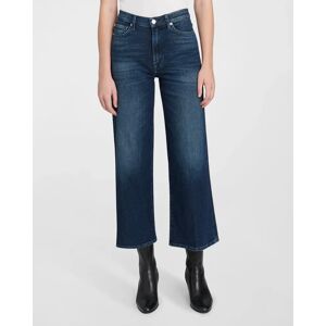 7 For All Mankind Jo High Rise Cropped Wide-Leg Jeans - Size: 32 - BLUELAND