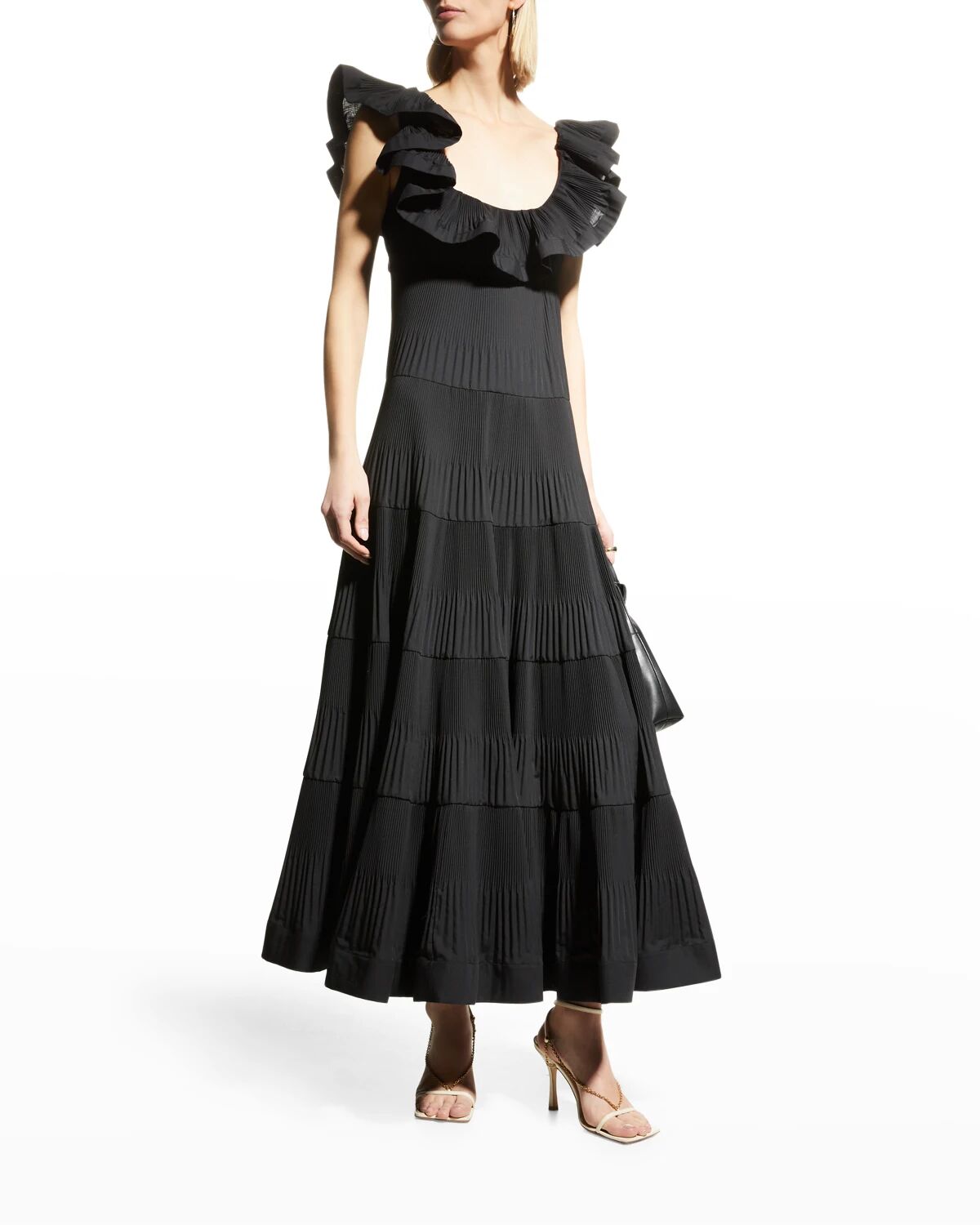 MeimeiJ Sleeveless Ruffle Pleated Dress - Size: 40 IT (4 US) - ME20C2