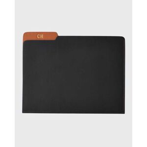 Genuine Leather File Folder, Personalized - BLACK