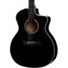 Taylor 214ce-BLK DLX Black Deluxe Grand Auditorium Acoustic-Electric Guitar