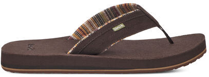 Sanuk Men's Ziggy ST Suede Sandals in Brown, Size 9