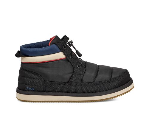 Sanuk Puffy Chiller Mid SL Shoe in Olympic Black, Size M7/W8
