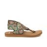 Sanuk Women's Sling Tile Sandals in Green/Gold, Size 11