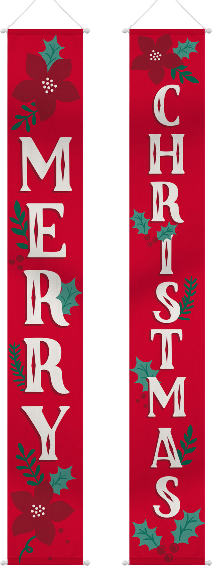 Merry Christmas Hanging Flags by Windy City Novelties