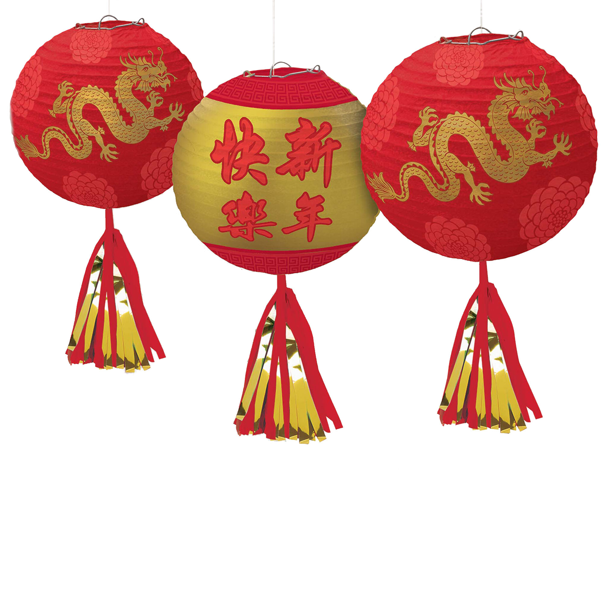 Chinese New Year Lantern Trio by Windy City Novelties