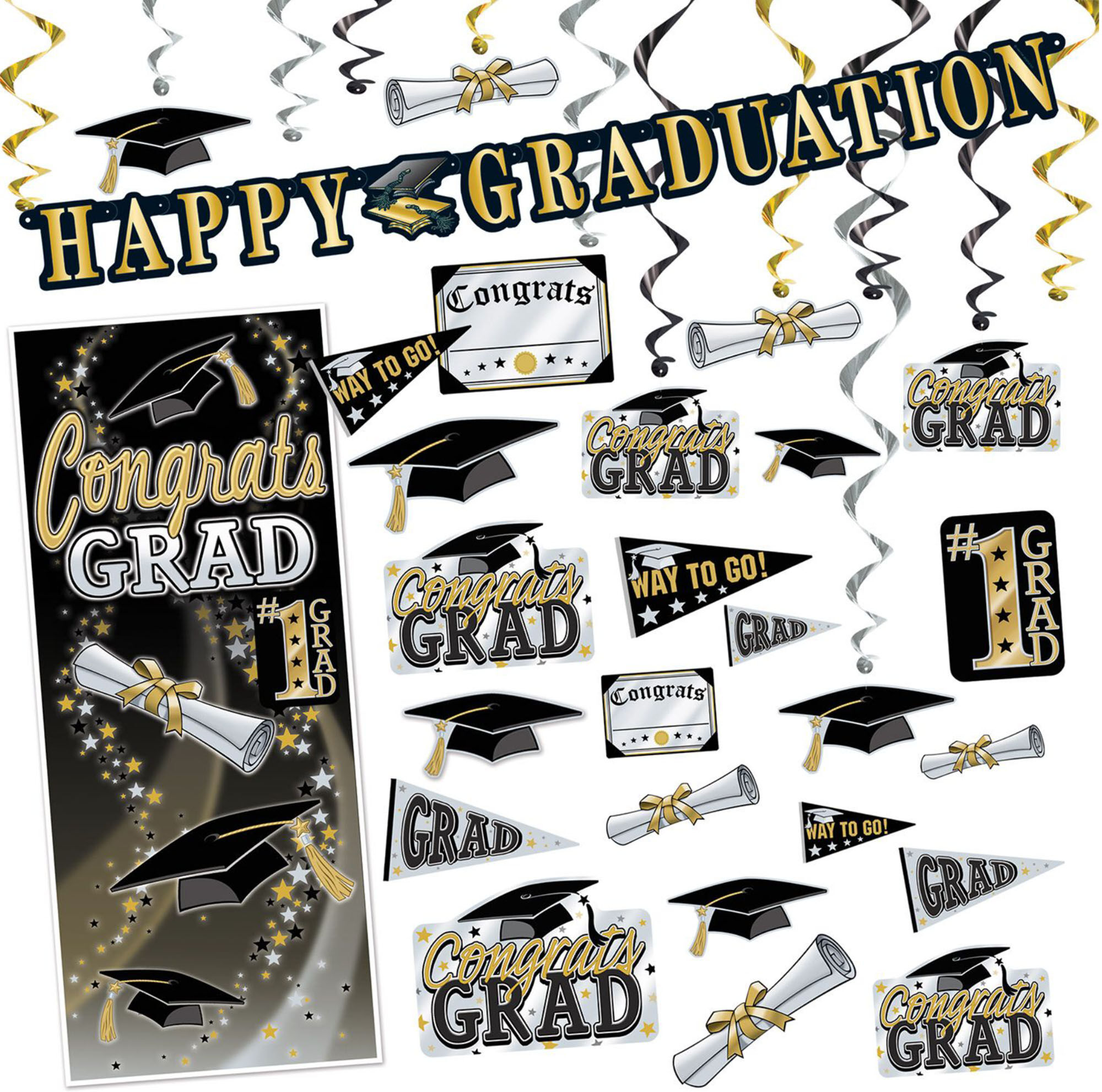 Grad Decoration Party Kit by Windy City Novelties