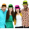 Neon Gangster Fedora Hats - 12 Pack by Windy City Novelties