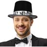 Black & Silver Happy New Year Top Hats by Windy City Novelties