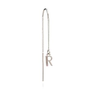 Jackson Rachel Jackson - Art Deco Initial Chain Earring Silver