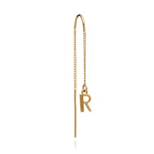 Jackson Rachel Jackson - Art Deco Initial Chain Earring - Gold