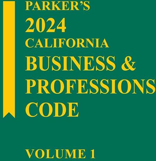 Michie Parker's California Business & Professions Code