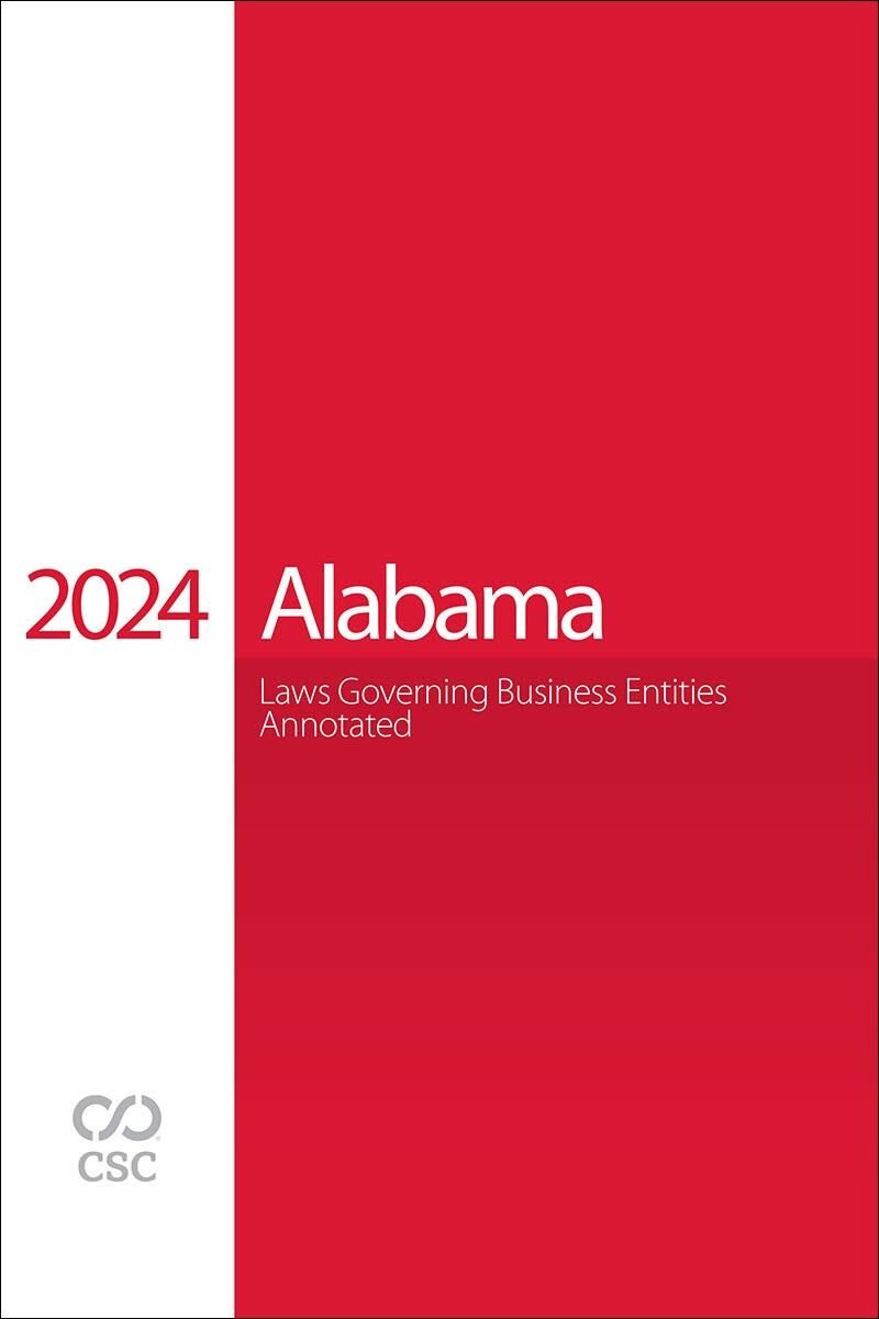 CSC Alabama Laws Governing Business Entities Annotated