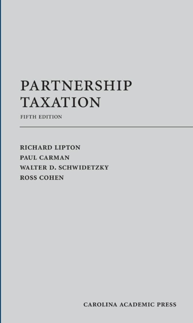 Carolina Academic Press Partnership Taxation