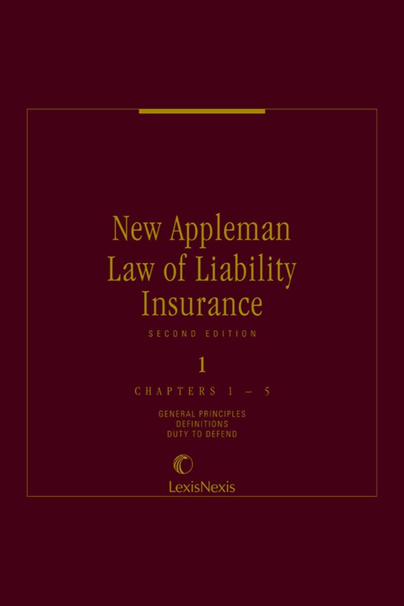 Matthew Bender Elite Products New Appleman Law of Liability Insurance
