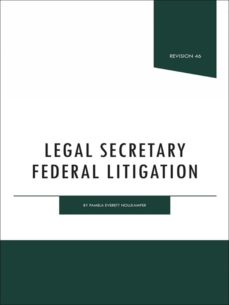 James Publishing Legal Secretary Federal Litigation