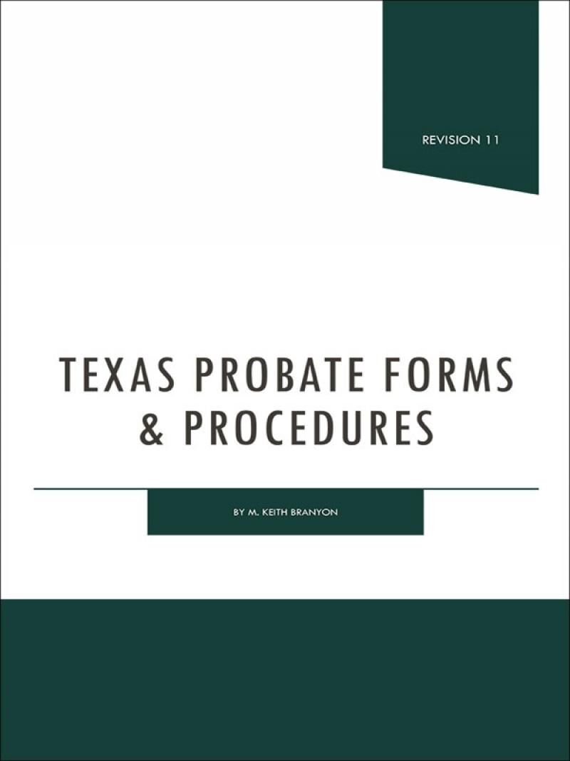 James Publishing Texas Probate Forms and Procedures