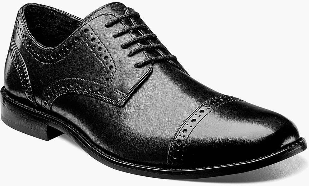 Nunn Bush Shoes Norcross Cap Toe Oxford Black Size 10