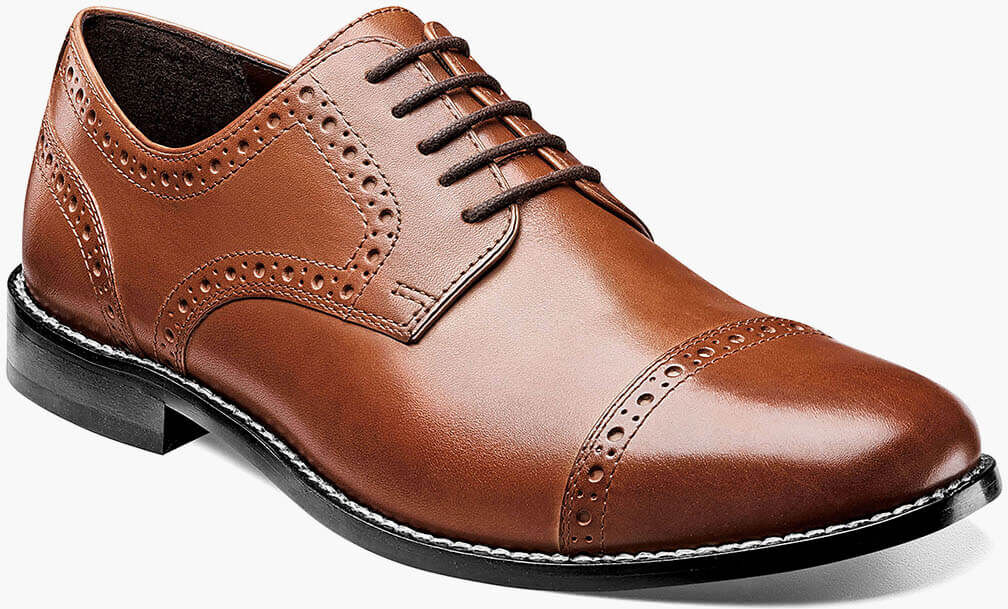 Nunn Bush Shoes Norcross Cap Toe Oxford Cognac Size 10