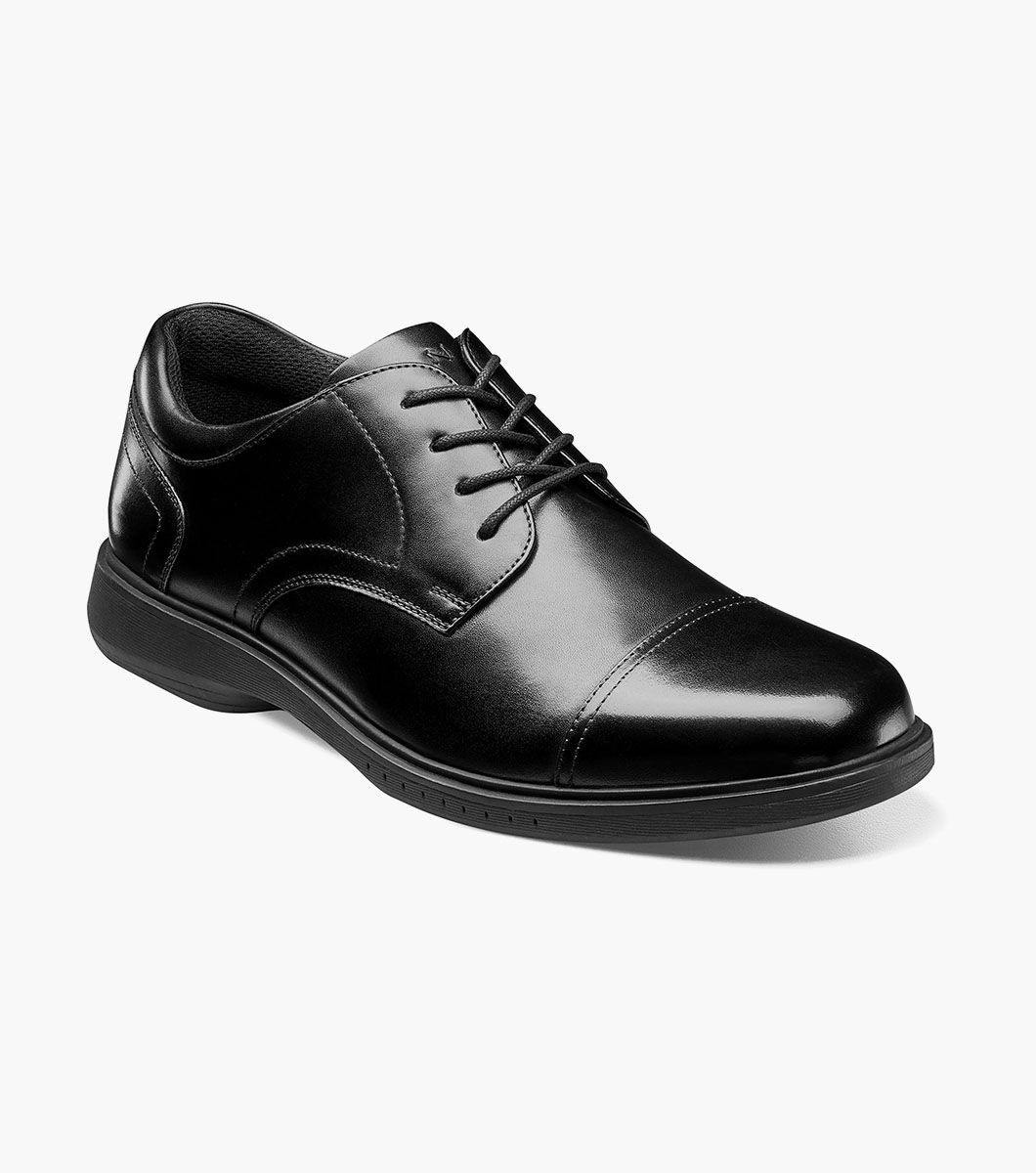 Nunn Bush Shoes KORE Pro Cap Toe Oxford Black Size 10.5