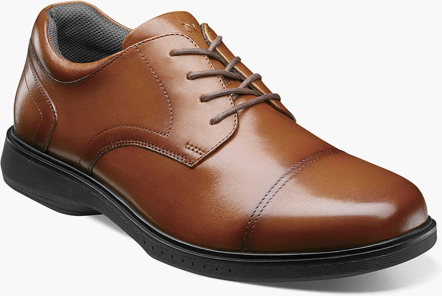 Nunn Bush Shoes KORE Pro Cap Toe Oxford Cognac Size 7