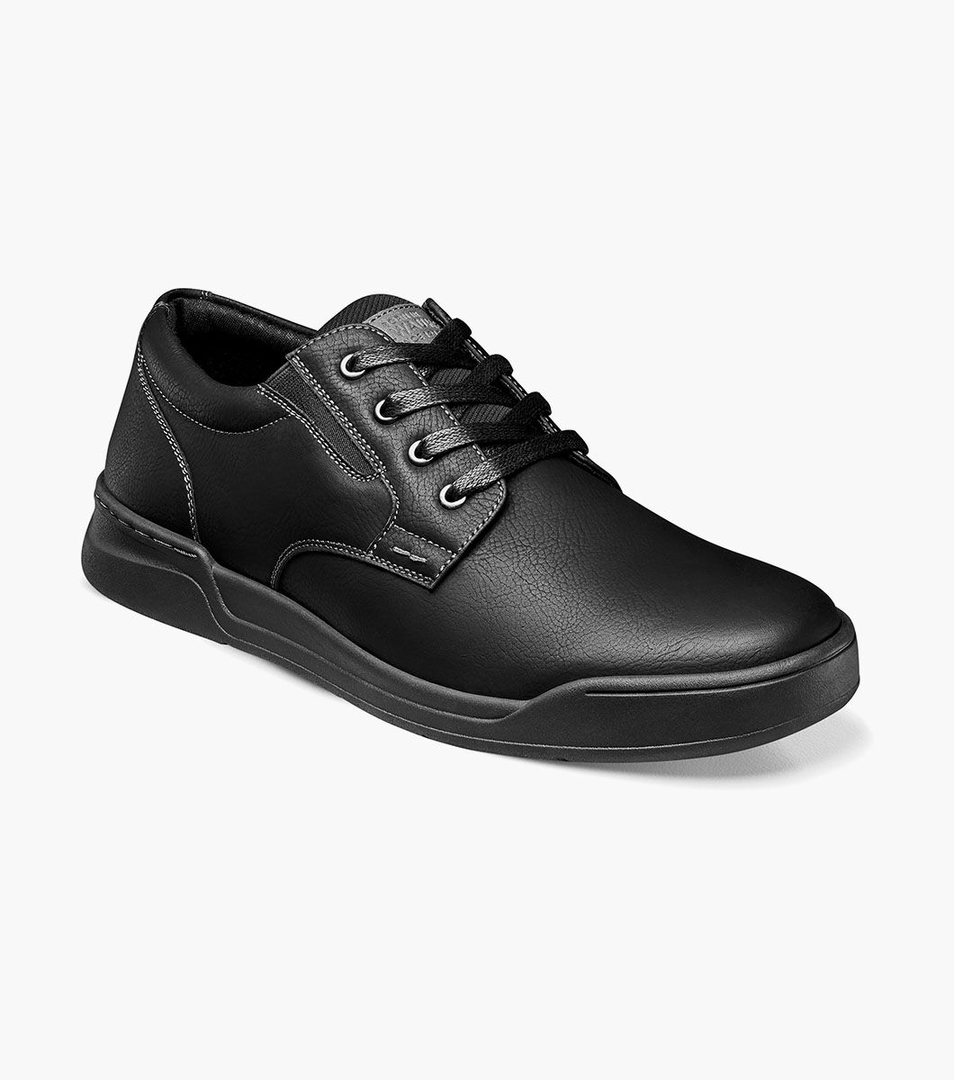 Nunn Bush Shoes Tour Work Plain Toe Oxford Black Smooth Size 10.5
