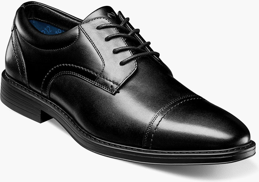 Nunn Bush Shoes Centro Flex Cap Toe Oxford Black Smooth Size 11