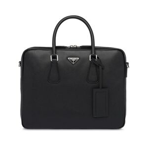 Prada Saffiano leather briefcase - Black - male