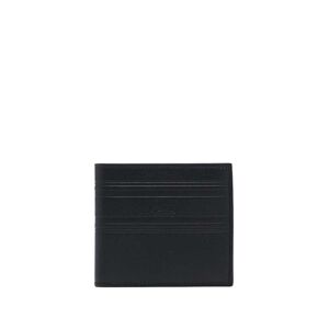 Brioni stripe pattern leather wallet - Black - male