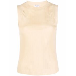 Brunello Cucinelli ribbed-knit sleeveless top - Neutrals - female