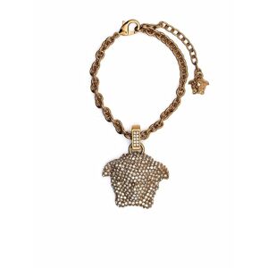 Versace crystal-embellished Medusa charm bracelet - Gold - female