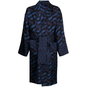Versace Greca-pattern silk robe - Blue - unisex