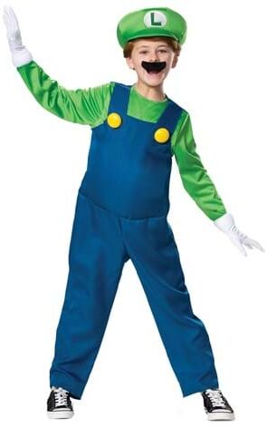 Nintendo Super Mario Brothers Boys Luigi Deluxe Costume