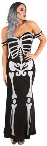 Women's High Fashion Skeleton Costume