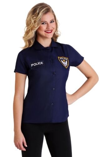Plus Size Police Shirt Women's Costume