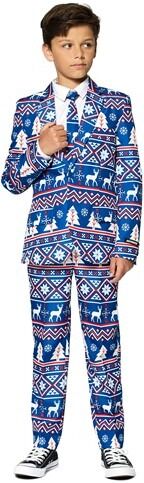 Christmas Blue Nordic Boy's Suitmeister Suit