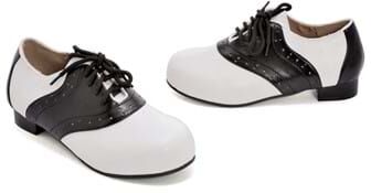 Girls Black and White Saddle Shoes