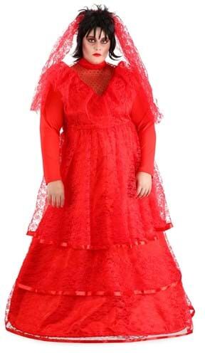 Plus Size Red Gothic Wedding Dress Costume for Women