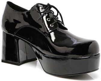 Men's Black Pimp Platform Shoes