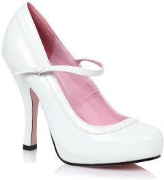 Women's White Baby Doll Heels