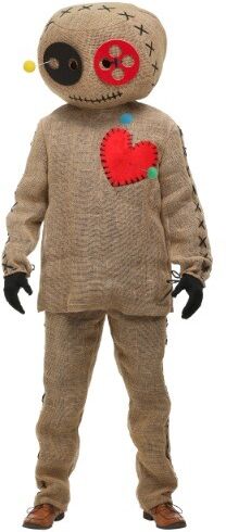 Plus Size Burlap Voodoo Doll Costume for Adults