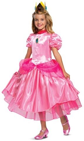 Girls Super Mario Deluxe Princess Peach Costume