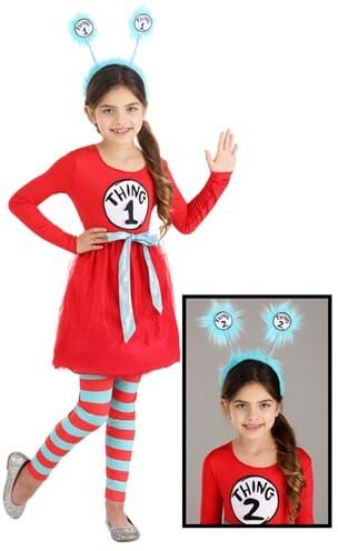 Dr. Seuss Thing 1 & 2 Girls Costume