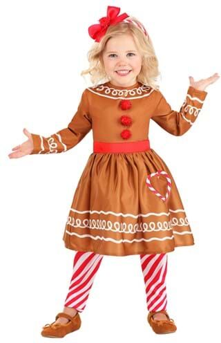 Girl's Toddler Gingerbread Costume Dress